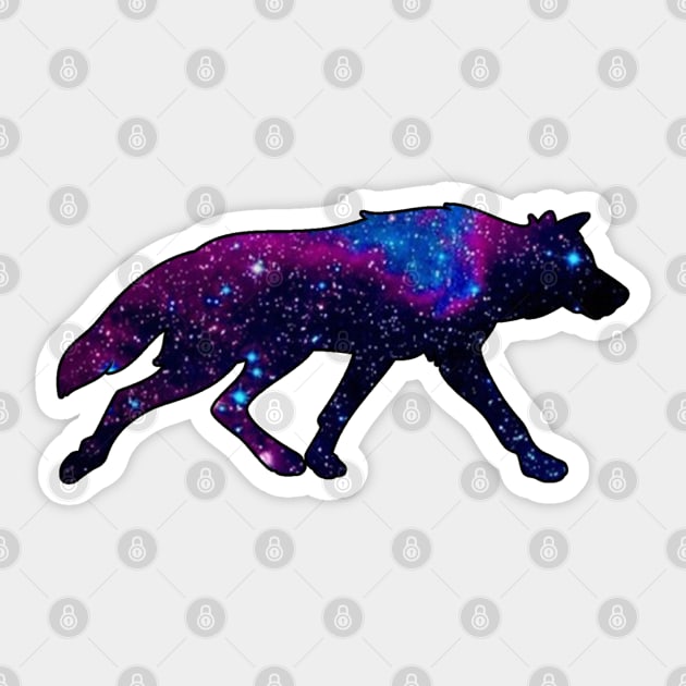 Galaxy Wolf Milky Way stars Sticker by  The best hard hat stickers 